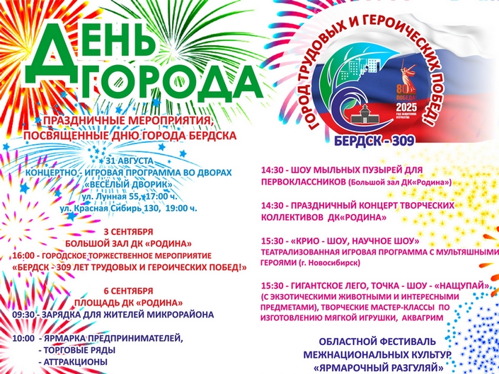 "Бердск - 309 лет трудовых и героических побед!" "Бердск - 309 лет трудовых и героических побед!"